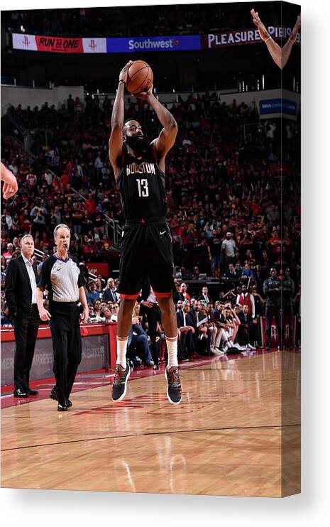 James Harden Canvas Print featuring the photograph James Harden #27 by Bill Baptist