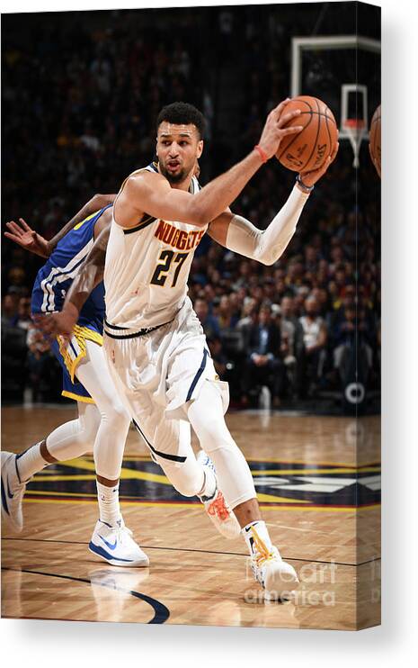 Nba Pro Basketball Canvas Print featuring the photograph Jamal Murray by Garrett Ellwood