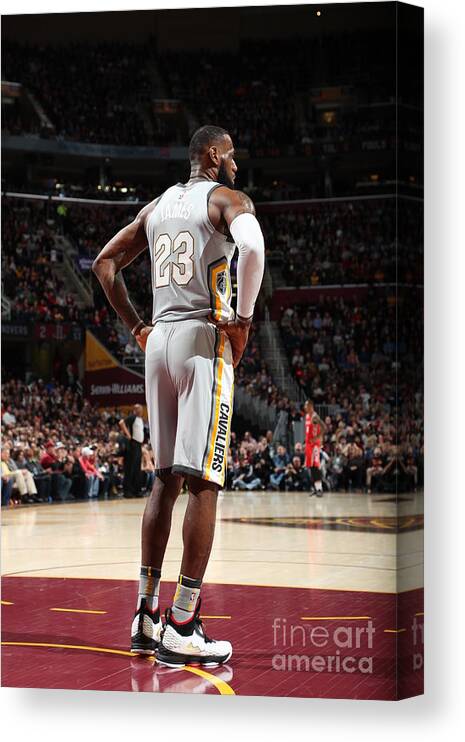 Lebron James Canvas Print featuring the photograph Lebron James #28 by Joe Murphy