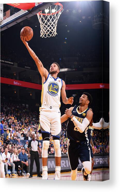 Stephen Curry Canvas Print featuring the photograph Stephen Curry #29 by Noah Graham