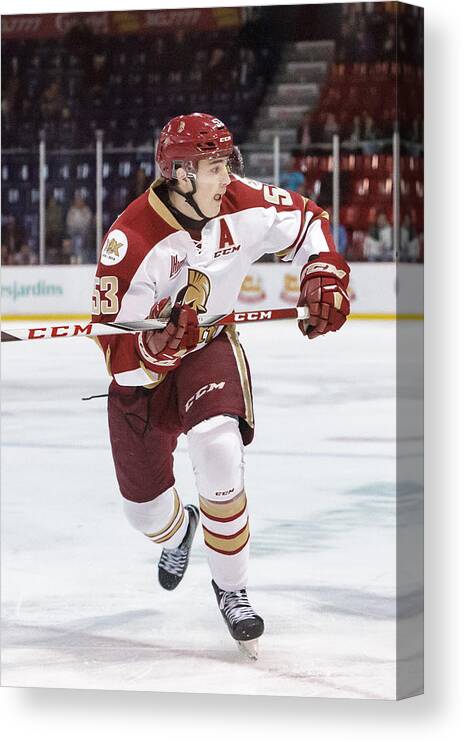 Professional Sport Canvas Print featuring the photograph Acadie-Bathurst Titan v Gatineau Olympiques #3 by Francois Laplante/FreestylePhoto