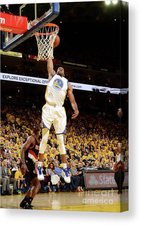 Playoffs Canvas Print featuring the photograph Andre Iguodala by Noah Graham