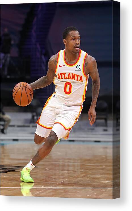 Nba Pro Basketball Canvas Print featuring the photograph Atlanta Hawks v Charlotte Hornets by Brock Williams-Smith