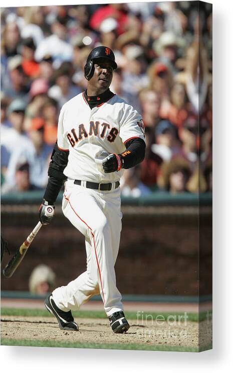 San Francisco Canvas Print featuring the photograph Barry Bonds #3 by Brad Mangin