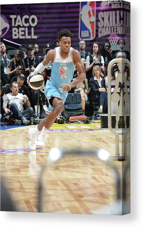 Buddy Hield Canvas Print featuring the photograph Buddy Hield by Andrew D. Bernstein