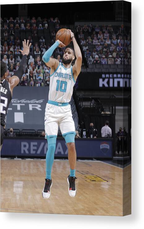 Caleb Martin Canvas Print featuring the photograph Charlotte Hornets v Sacramento Kings by Rocky Widner