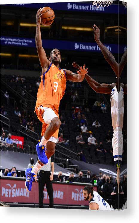 Chris Paul Canvas Print featuring the photograph Chris Paul #3 by Barry Gossage