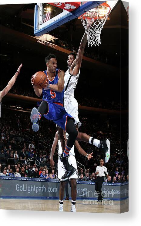 Nba Pro Basketball Canvas Print featuring the photograph Courtney Lee by Nathaniel S. Butler