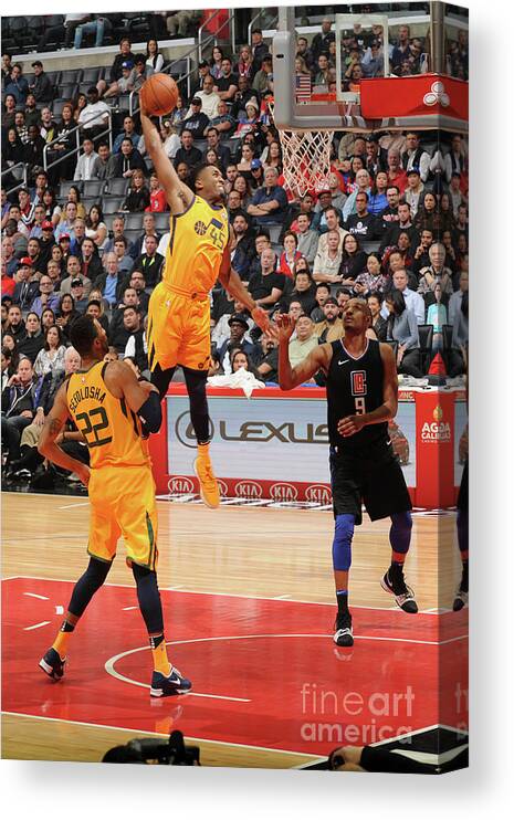 Donovan Mitchell Canvas Print featuring the photograph Donovan Mitchell #3 by Andrew D. Bernstein