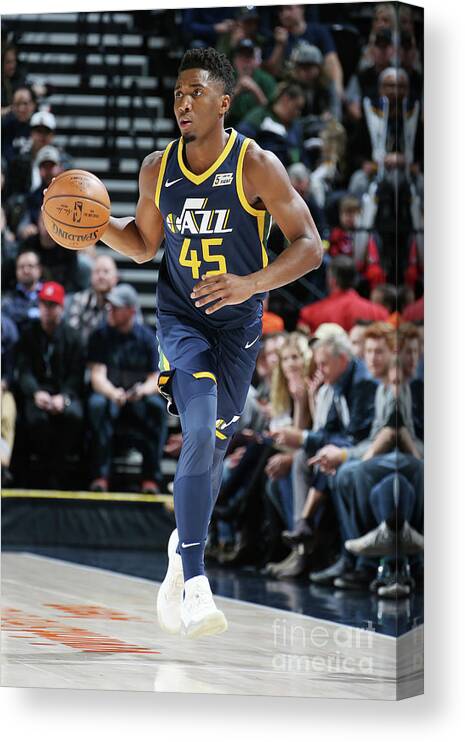 Donovan Mitchell Canvas Print featuring the photograph Donovan Mitchell #3 by Melissa Majchrzak