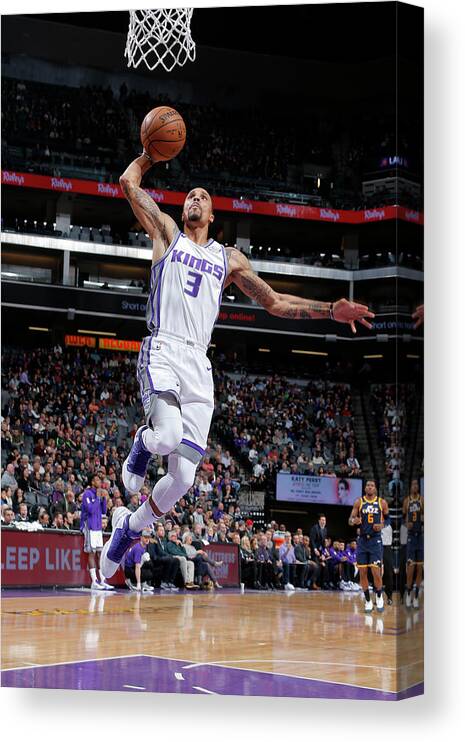 Nba Pro Basketball Canvas Print featuring the photograph George Hill by Rocky Widner