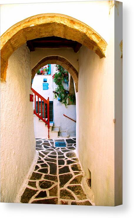 Travel Canvas Print featuring the photograph Greece #3 by Claude Taylor