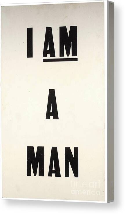 I Am A Man Canvas Print featuring the painting I Am A Man by Baltzgar