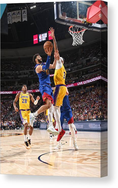 Playoffs Canvas Print featuring the photograph Jamal Murray #3 by Andrew D. Bernstein