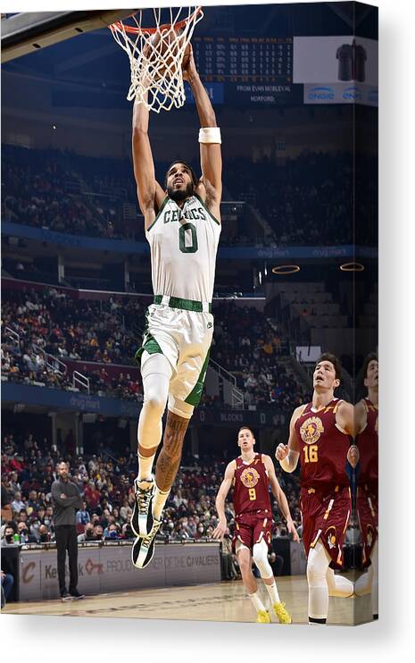 Nba Pro Basketball Canvas Print featuring the photograph Jayson Tatum by David Liam Kyle