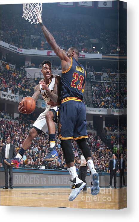 Playoffs Canvas Print featuring the photograph Jeff Teague by Ron Hoskins