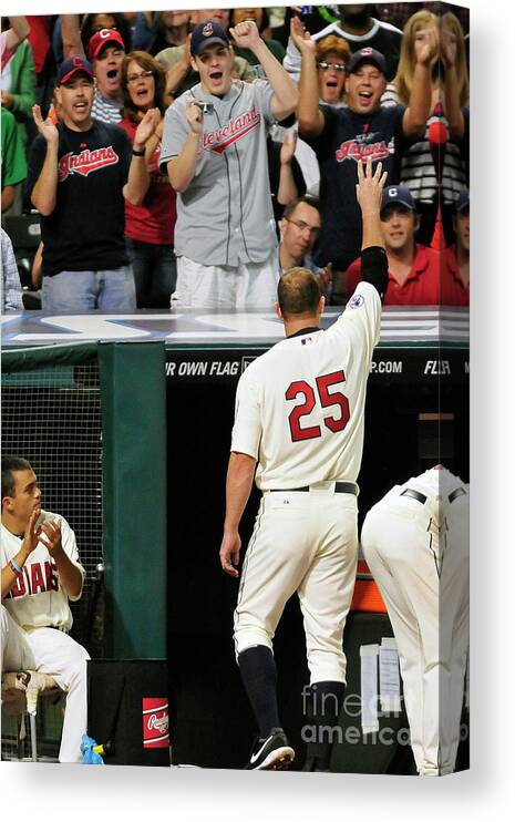 Crowd Canvas Print featuring the photograph Jim Thome #3 by Jason Miller