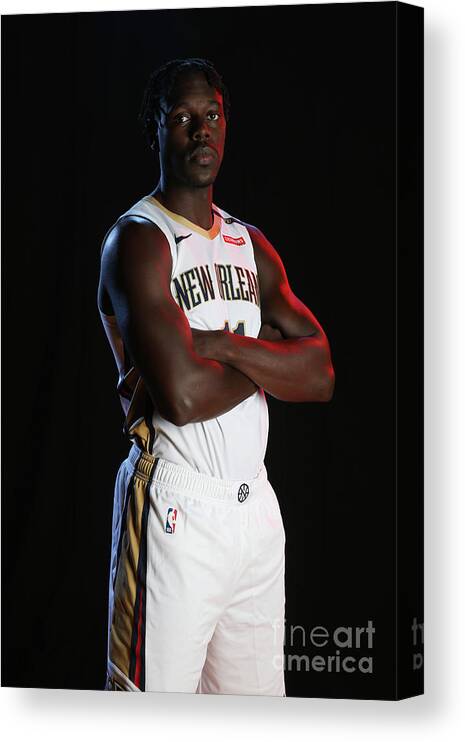 Jrue Holiday Canvas Print featuring the photograph Jrue Holiday by Layne Murdoch Jr.