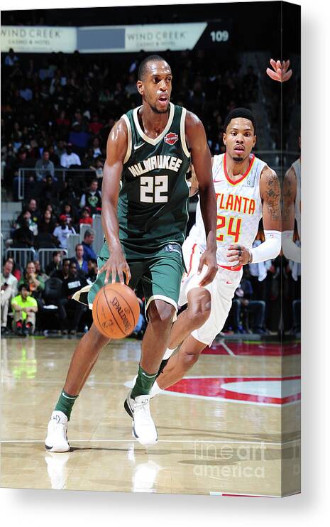 Sport Canvas Print featuring the photograph Khris Middleton by Scott Cunningham