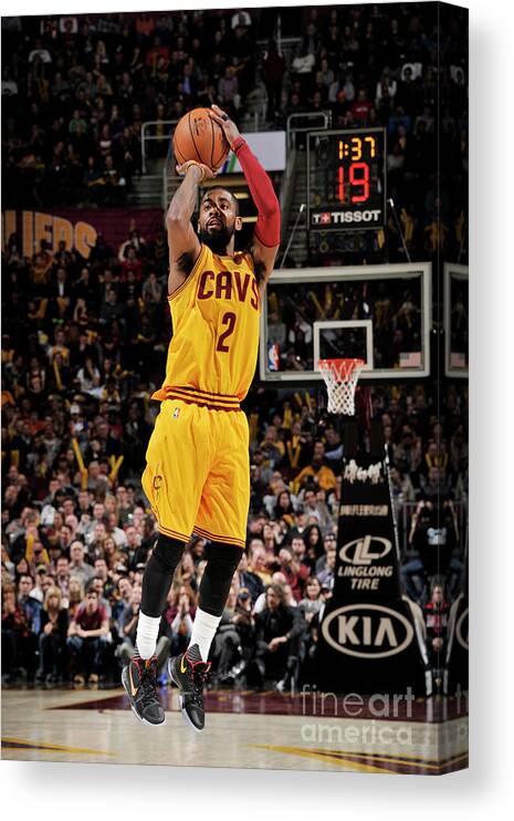 Kyrie Irving Canvas Print featuring the photograph Kyrie Irving #3 by David Liam Kyle