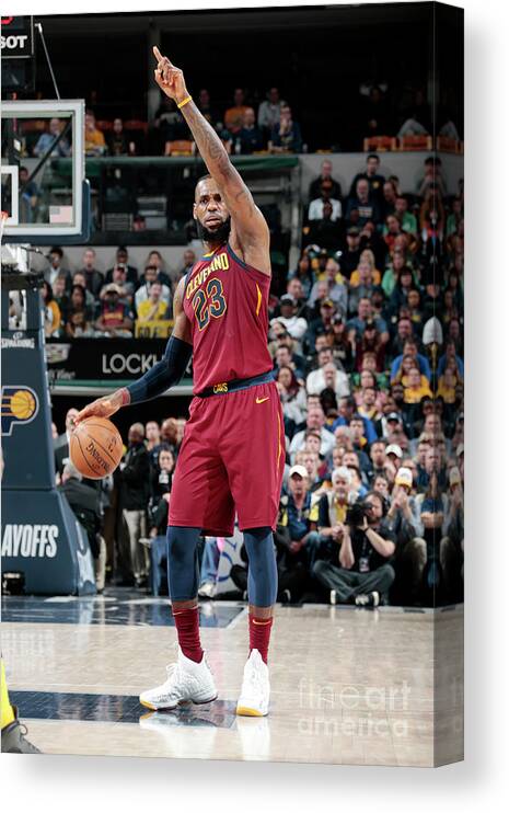 Lebron James Canvas Print featuring the photograph Lebron James #3 by Ron Hoskins