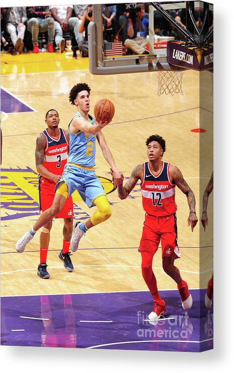 Nba Pro Basketball Canvas Print featuring the photograph Lonzo Ball by Andrew D. Bernstein
