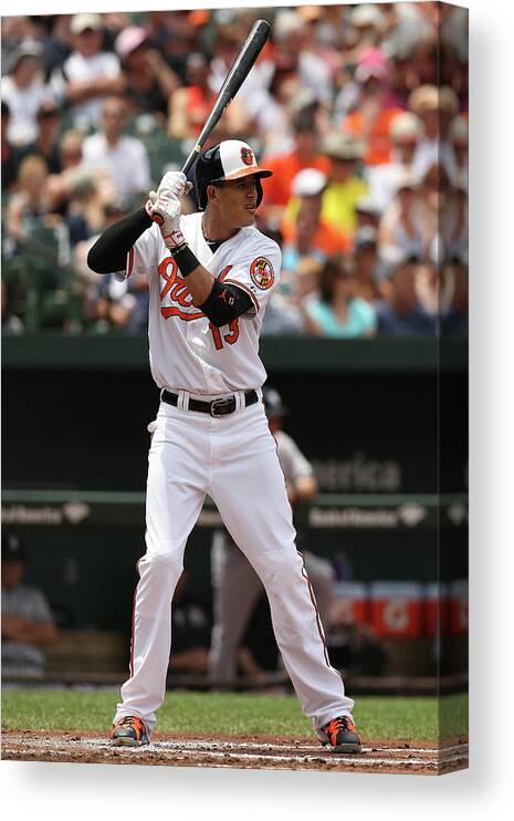 People Canvas Print featuring the photograph Manny Machado by Patrick Smith