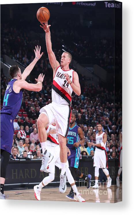 Mason Plumlee Canvas Print featuring the photograph Mason Plumlee by Sam Forencich