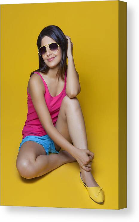 People Canvas Print featuring the photograph Portrait of a young woman #3 by Ravi Ranjan