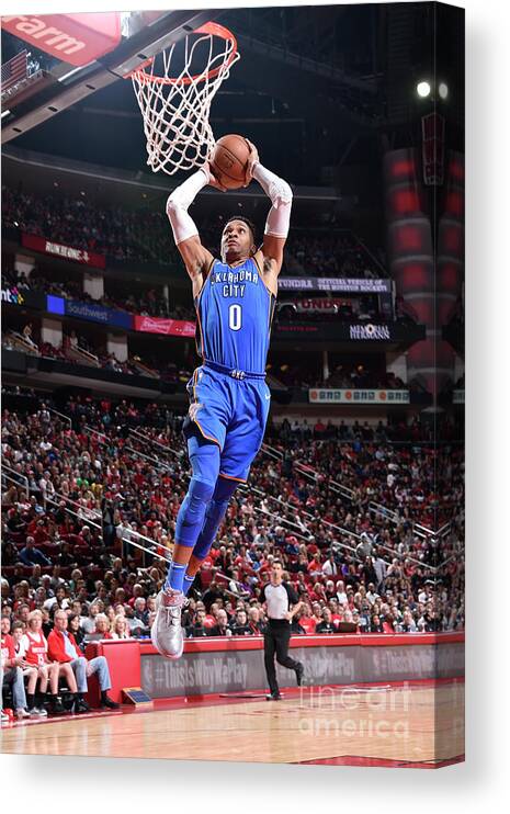 Nba Pro Basketball Canvas Print featuring the photograph Russell Westbrook by Bill Baptist