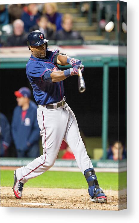 Game Two Canvas Print featuring the photograph Torii Hunter #3 by Jason Miller