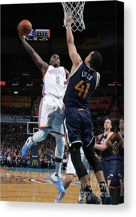 Nba Pro Basketball Canvas Print featuring the photograph Victor Oladipo by Layne Murdoch