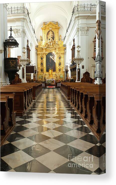  Canvas Print featuring the photograph Warsaw Catholic Cathedral #3 by Bill Robinson