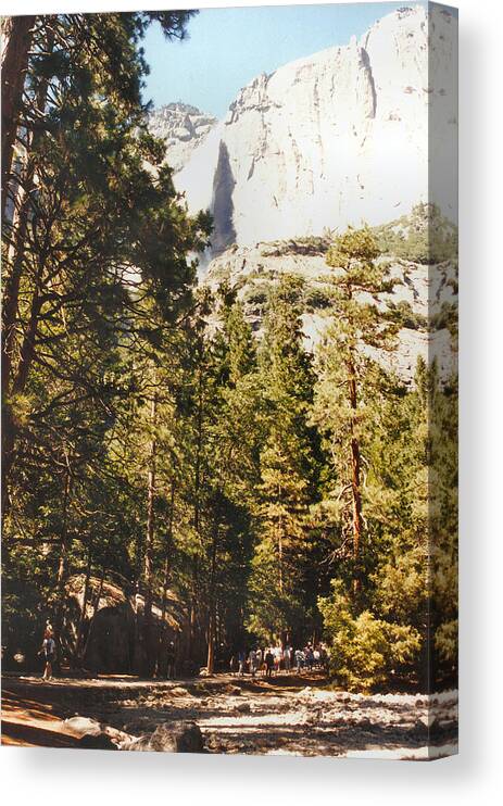 Yosemite Canvas Print featuring the mixed media Yosemite by Asbjorn Lonvig
