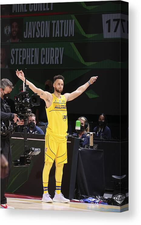 Stephen Curry Canvas Print featuring the photograph Stephen Curry #30 by Nathaniel S. Butler