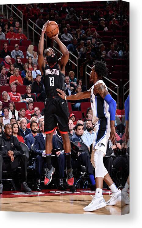 James Harden Canvas Print featuring the photograph James Harden #31 by Bill Baptist