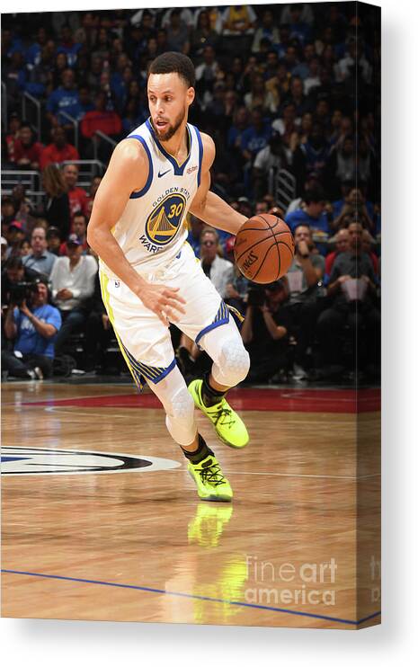 Stephen Curry Canvas Print featuring the photograph Stephen Curry #31 by Andrew D. Bernstein