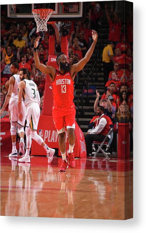 James Harden Canvas Print featuring the photograph James Harden by Bill Baptist