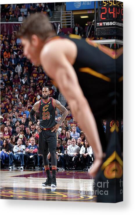 Lebron James Canvas Print featuring the photograph Lebron James #37 by David Liam Kyle