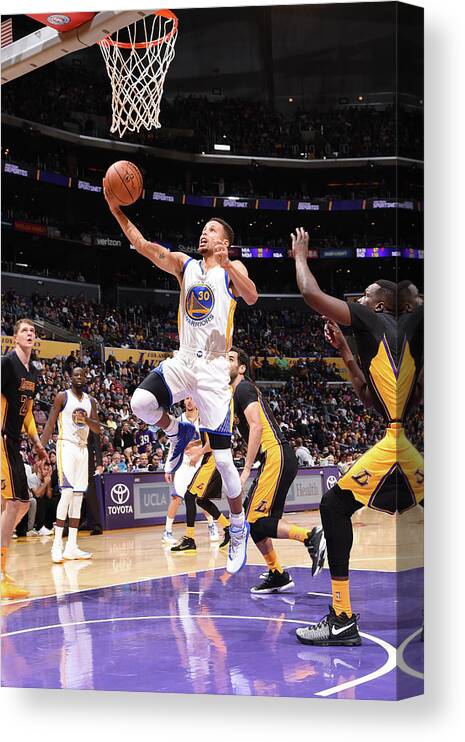 Nba Pro Basketball Canvas Print featuring the photograph Stephen Curry by Andrew D. Bernstein