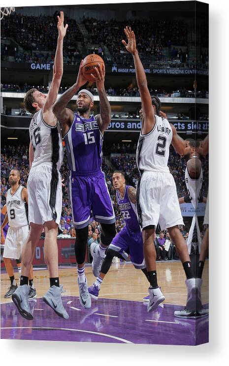Demarcus Cousins Canvas Print featuring the photograph Demarcus Cousins #4 by Rocky Widner