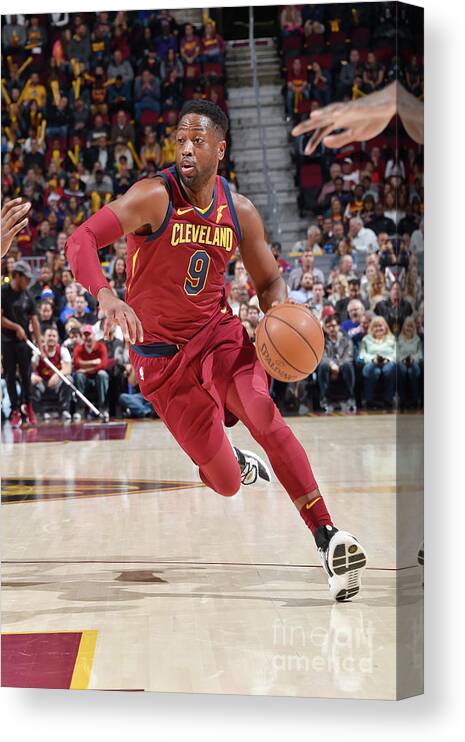 Dwyane Wade Canvas Print featuring the photograph Dwyane Wade by David Liam Kyle