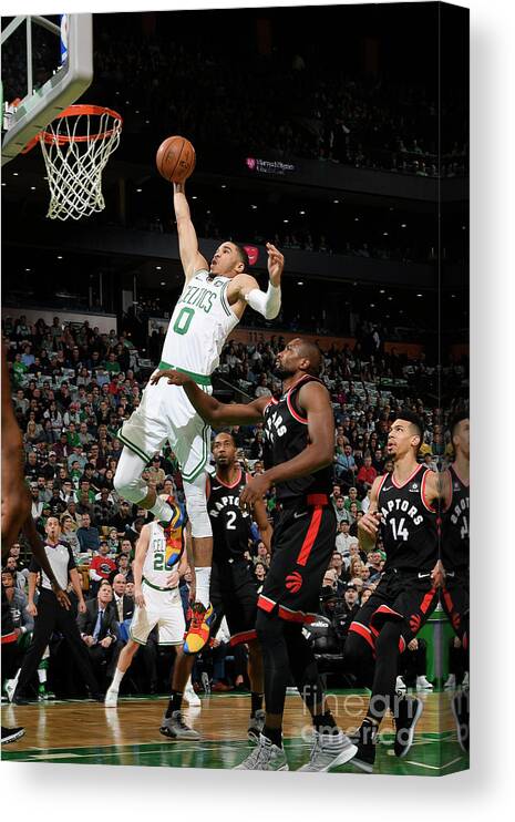 Nba Pro Basketball Canvas Print featuring the photograph Jayson Tatum by Brian Babineau