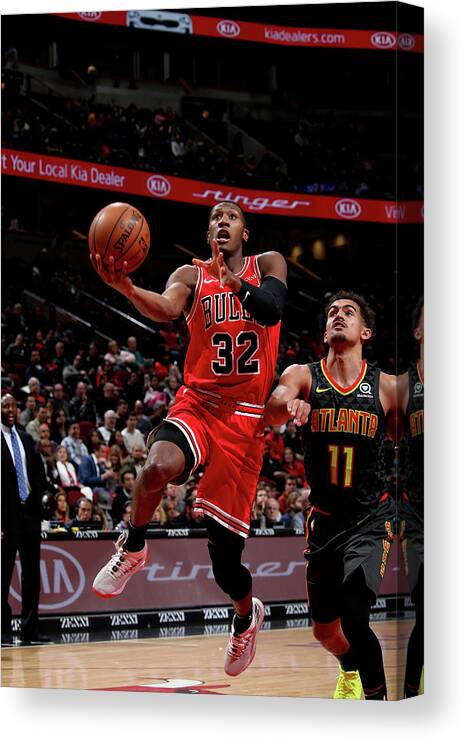 Chicago Bulls Canvas Print featuring the photograph Kris Dunn by Gary Dineen