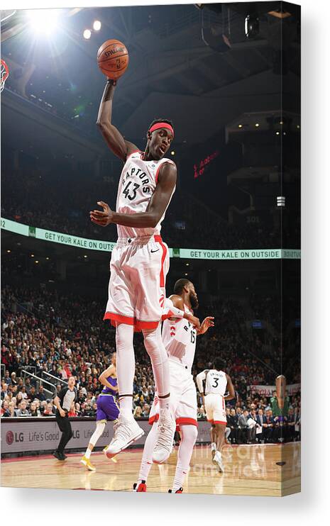 Pascal Siakam Canvas Print featuring the photograph Pascal Siakam by Ron Turenne