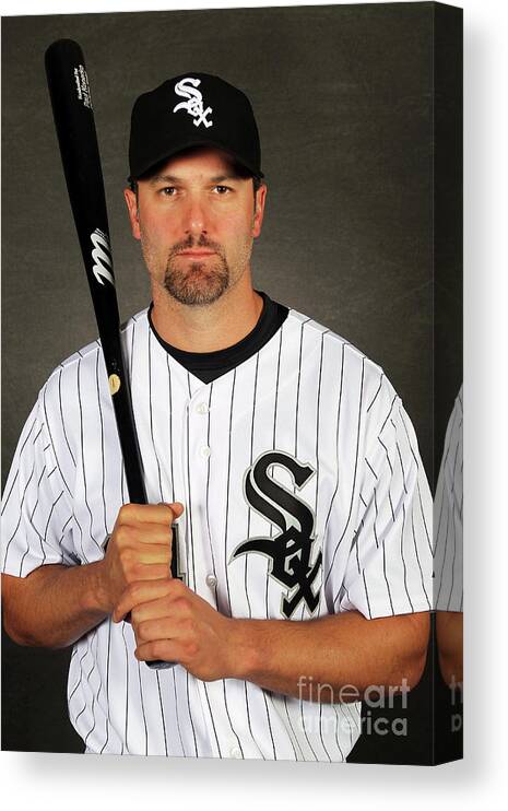 Media Day Canvas Print featuring the photograph Paul Konerko by Jamie Squire