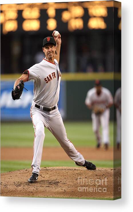 People Canvas Print featuring the photograph Randy Johnson by Otto Greule Jr