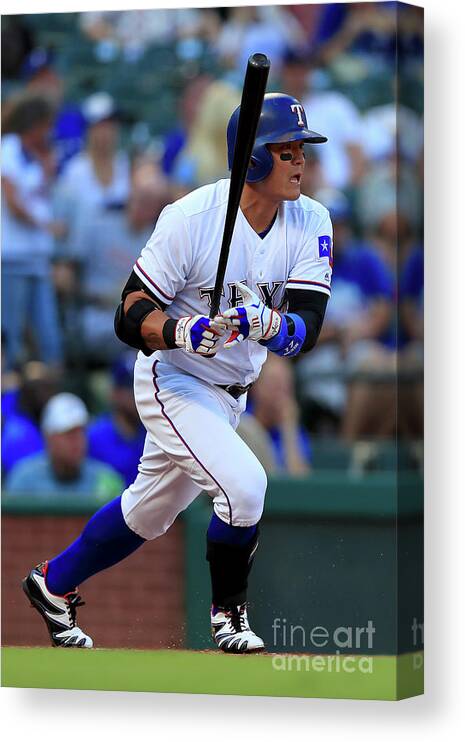 Second Inning Canvas Print featuring the photograph Shin-soo Choo by Tom Pennington