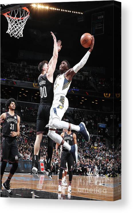Nba Pro Basketball Canvas Print featuring the photograph Victor Oladipo by Nathaniel S. Butler