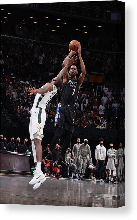 Kevin Durant Canvas Print featuring the photograph Kevin Durant #41 by Nathaniel S. Butler
